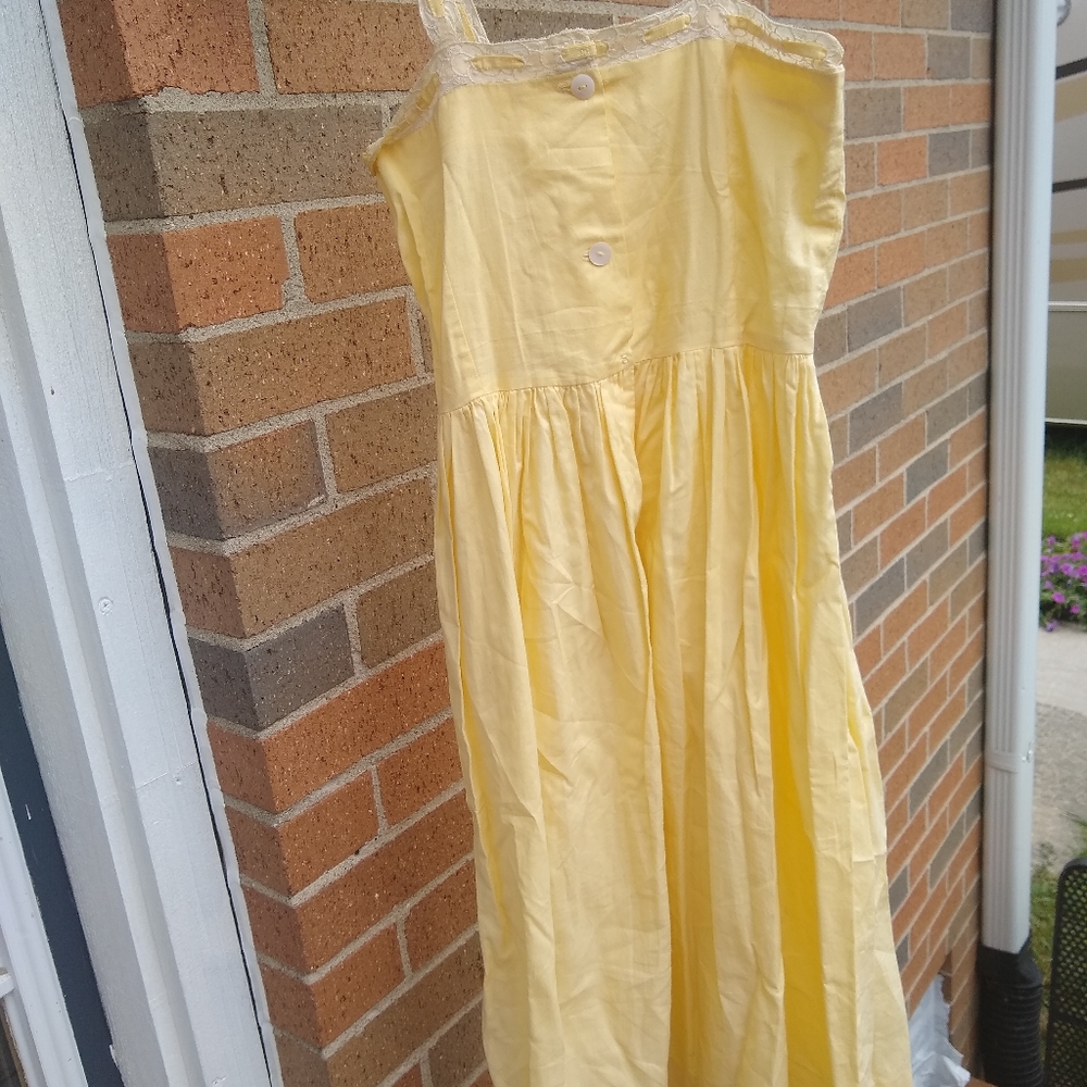 Vintage handmade yellow dress